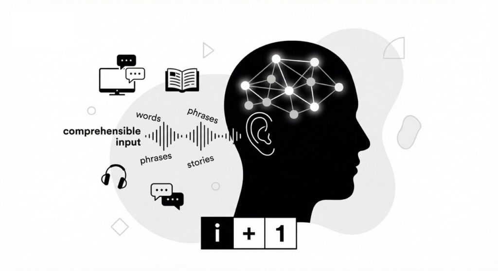 Comprehensible input: language flowing into the brain through listening and reading
